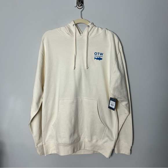 on the water Other - NEW OTW On the Water Fish Fisherman  Cream Hoodie Sweatshirt Pullover *J